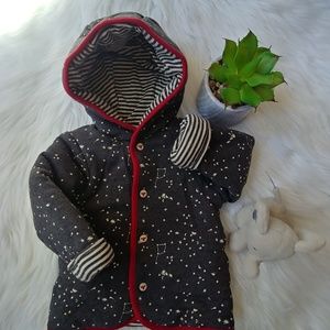 🌿Burt's Bees Baby Organic Reversible Jacket EUC🐝